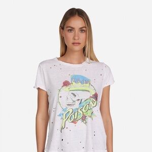 Lauren Moshi Bess Neon Poison Skull tshirt